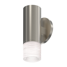Sonneman 3052.13-FN25 - 3" One-Sided LED Sconce w/Etched Ribbon Glass Trim and 25° Narrow Flood Lens
