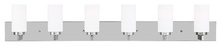 Livex Lighting 16376-91 - 6 Light Brushed Nickel Bath Light