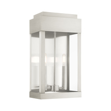Livex Lighting 21238-91 - 2 Lt Brushed Nickel Outdoor Wall Lantern