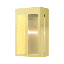 Livex Lighting 27413-12 - 1 Lt Satin Brass Outdoor Wall Lantern