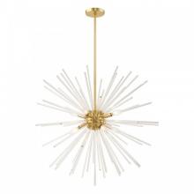 Livex Lighting 41258-12 - 8 Lt Satin Brass Pendant Chandelier