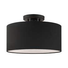 Livex Lighting 45663-04 - 1 Lt Black Semi Flush