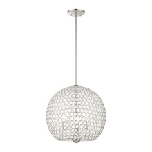 Livex Lighting 45723-91 - 3 Lt Brushed Nickel Pendant