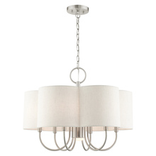 Livex Lighting 45807-91 - 7 Lt Brushed Nickel Chandelier