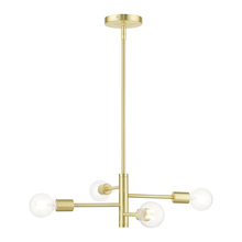 Livex Lighting 45864-12 - 4 Lt Satin Brass Chandelier