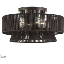 Livex Lighting 49148-92 - 4 Light English Bronze Extra Large Semi-Flush