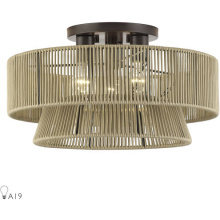 Livex Lighting 53167-92 - 3 Light English Bronze Large Semi-Flush