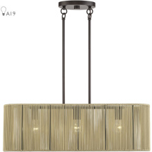 Livex Lighting 53193-92 - 3 Light English Bronze Medium Linear Chandelier