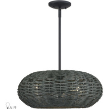 Livex Lighting 60154-04 - 3 Light Black Pendant Chandelier