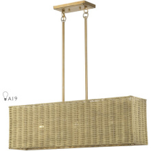 Livex Lighting 60582-48 - 3 Light Antique Gold Leaf Medium Linear Chandelier