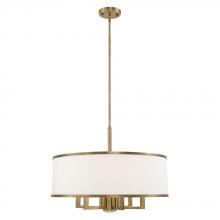 Livex Lighting 62616-01 - 7 Lt Antique Brass Pendant Chandelier