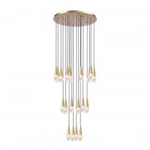 Kanova Lighting KCH3204R-20BS - Montauk Multi-light Chandelier - Burnished Brass