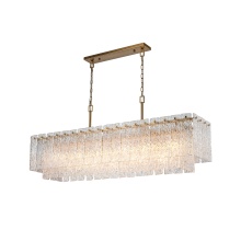 Kanova Lighting KCH5162L-60 - Tundra Linear Chandelier - Large L14" W59" H23" Warm Brass 120 V 11 E26 Standard