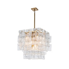 Kanova Lighting KCH5170-24 - Atlas Square Chandeliier L24" W24" H23" Warm Brass 120 V 12 E12 Candelabra