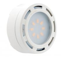 Westgate MFG C3 LED-PL1WHT - 1 LED PUCK LIGHT 4W (8LED CHIPS), 275LUMENS, PLASTIC, 120V, 2 5/8"X1 13/16", WHITE,  SURFACE