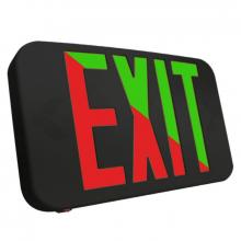 Westgate MFG C3 XTU-RG-EM-BK - COMPACT MODERN UNIV. EXIT SIGN BI-COLOR RED/GRN, DEFAULT TO RED, 120/277V, BLACK