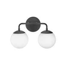 Lark 85002BK - Small Two Light Vanity