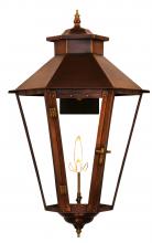 The Coppersmith BS62G - CopperSmith Bayou Street 62 Inch Gas Lantern in Antique Copper