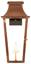 The Coppersmith EB27G - CopperSmith East Bay 27 Inch Gas Lantern in Antique Copper
