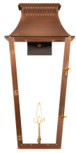 The Coppersmith EB33G - CopperSmith East Bay 33 Inch Gas Lantern in Antique Copper