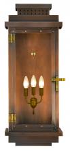 The Coppersmith FCO31E - CopperSmith Contempo Flush 31 Inch Electric Lantern in Antique Copper