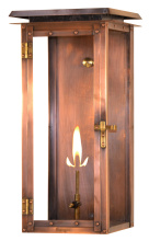 The Coppersmith FHL21G - CopperSmith Hyland Flush 21 Inch Gas Lantern in Antique Copper