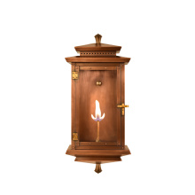The Coppersmith FTR31E - CopperSmith Biltmore Flush Traveler 31 Inch Electric Lantern in Antique Copper