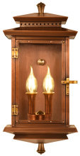 The Coppersmith FTR19E - CopperSmith Biltmore Flush Traveler 19 Inch Electric Lantern in Antique Copper