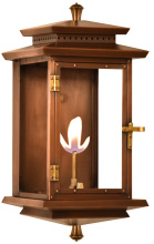 The Coppersmith FTR19G - CopperSmith Biltmore Flush Traveler 19 Inch Gas Lantern in Antique Copper