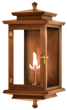 The Coppersmith FTR25E - CopperSmith Biltmore Flush Traveler 25 Inch Electric Lantern in Antique Copper