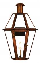 The Coppersmith MV25G - CopperSmith Mount Vernon 25 Inch Gas Lantern in Antique Copper