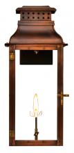 The Coppersmith PS24G - CopperSmith Palmetto Street 24 Inch Gas Lantern in Antique Copper