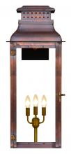 The Coppersmith PS29E - CopperSmith Palmetto Street 29 Inch Electric Lantern in Antique Copper