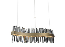 Kalco Allegri 030250-038 - Glacier 42 Inch LED Wave Island Light