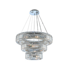Kalco Allegri 11772-010-FR001 - Quantum Rondelle 18 LT 3Tier Round Pendant