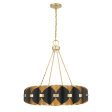 Savoy House 1-2414-16-343 - Pelham 16-Light Chandelier in Black Cashmere and True Gold