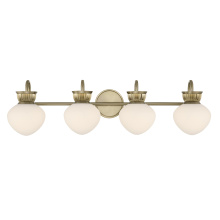Savoy House 8-1028-4-127 - Melbourne 4-Light Bathroom Vanity Light in Noble Brass