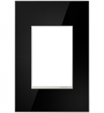 Legrand AWM1G3MB4 - adorne Mirror Black One-Gang-Plus Screwless Wall Plate
