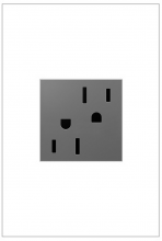 Legrand ARTR152M4 - adorne 15A Dual Tamper-Resistant Outlet, Magnesium