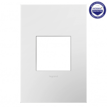 Legrand AWP1G2WH6 - adorne Gloss White One-Gang Screwless Wall Plate with Microban