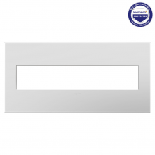 Legrand AWP5GPW1 - adorne Matte White Five-Gang Screwless Wall Plate with Microban