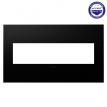 Legrand AWP4GGR4 - adorne Graphite Four-Gang Screwless Wall Plate with Microban