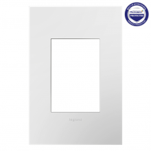 Legrand AWP1G3WH4 - adorne Gloss White One-Gang-Plus Screwless Wall Plate with Microban