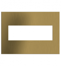 Legrand AWC3GBSB4 - adorne Brushed Satin Brass Three-Gang Screwless Wall Plate