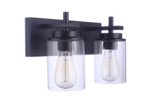 Craftmade 17414FB2 - Reeves 2 Light Vanity in Flat Black