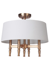 Craftmade 44654-SB - Ella 4 Light Semi Flush in Satin Brass