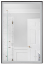 Craftmade MIR2410RT-FB3C - Slim Lite 24" x 36" Rectangle Front/Back Lit LED Mirror, Dimmer, 3000-5000K, in Flat Black