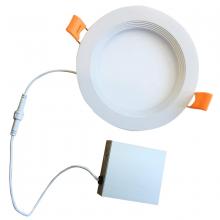 Bulbrite 773270 - 18W LED 8" RECESSED DOWNLIGHT W/ METAL JBOX & BAFFLE WHITE ROUND DIMMABLE 90CRI 2700K 120V