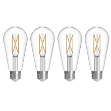 Bulbrite 776243 - 7W LED ST18 3000K FILAMENT E26 DIM - 4PK