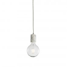 Bulbrite 810105 - NATURAL MARBLE WHITE PENDANT W/ 8.5W LED G40 2700K FILAMENT E26 FULLY COMPATIBLE DIMMING